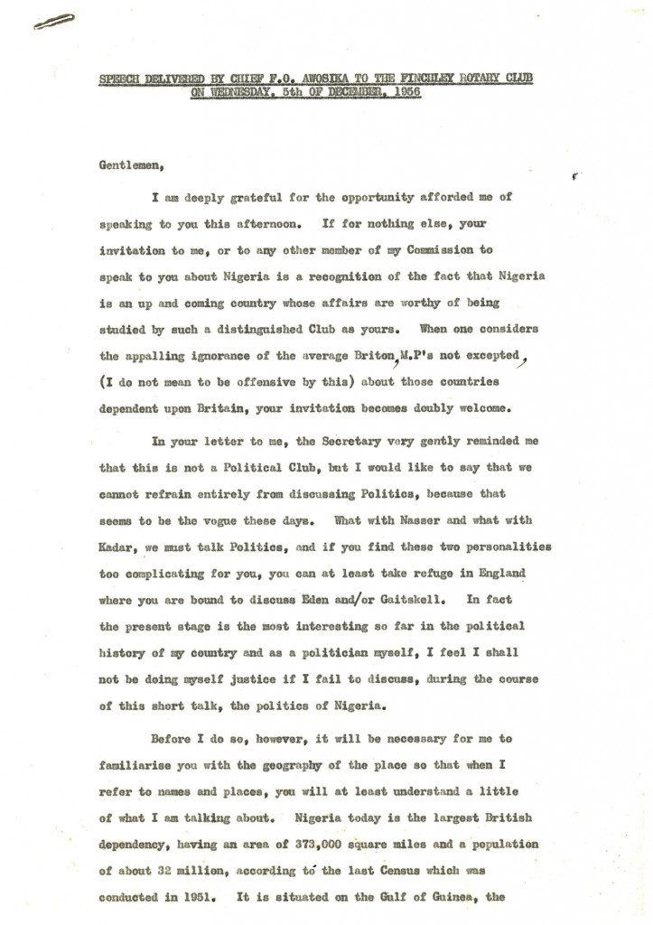Page 1 Rotary Club speech December 1956